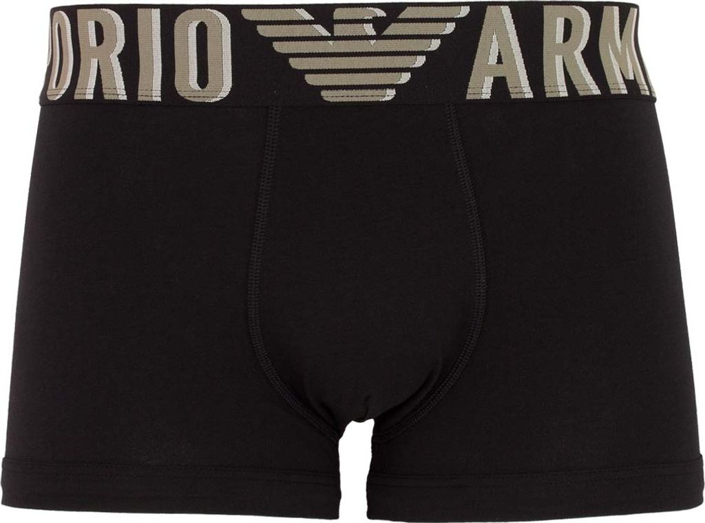EMPORIO ARMANI Herren-Boxershorts mit sichtbarem Gummilogo, Unterwäsche aus Stretch-Baumwolle, Artikel EM000231 AF10772, L, Cotone 95%,Elasthan 5%