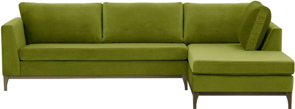 Rechtsseitiges Ecksofa Gosena Wood-Velluto 9-wax black