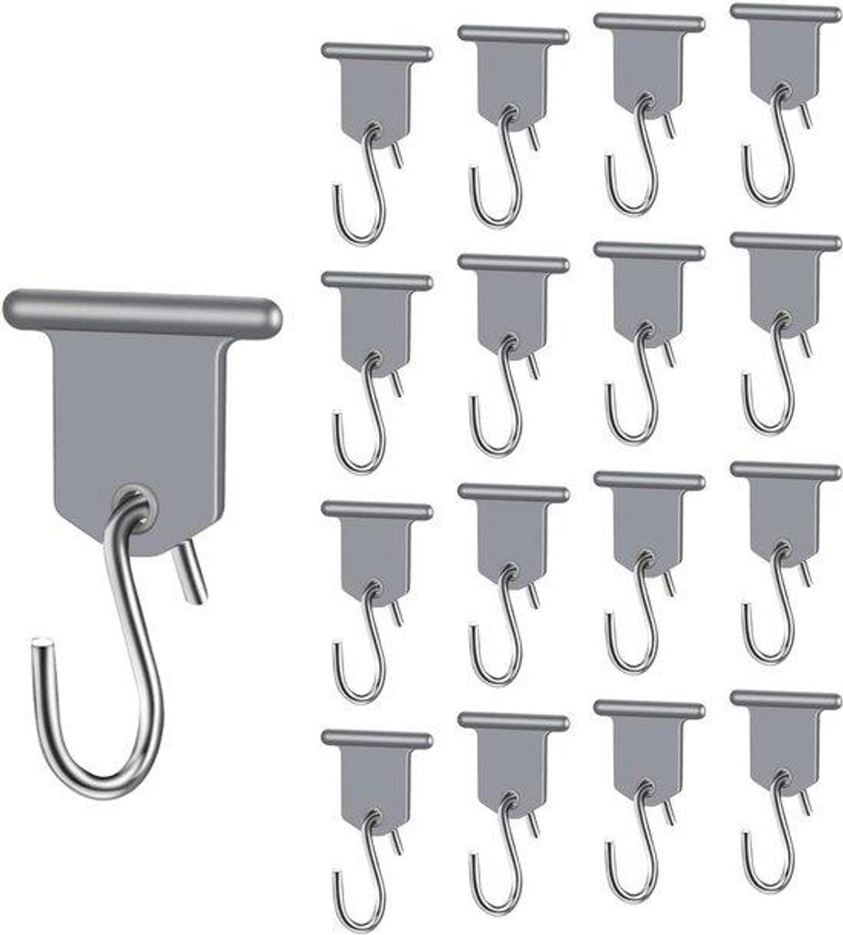 Luifelhaken, 16 stuks RV, accessoire hangers, camping haak, leidingrail accessoires, voor camper, caravan, kerstfeest, kampeertent, binnen- en buit...