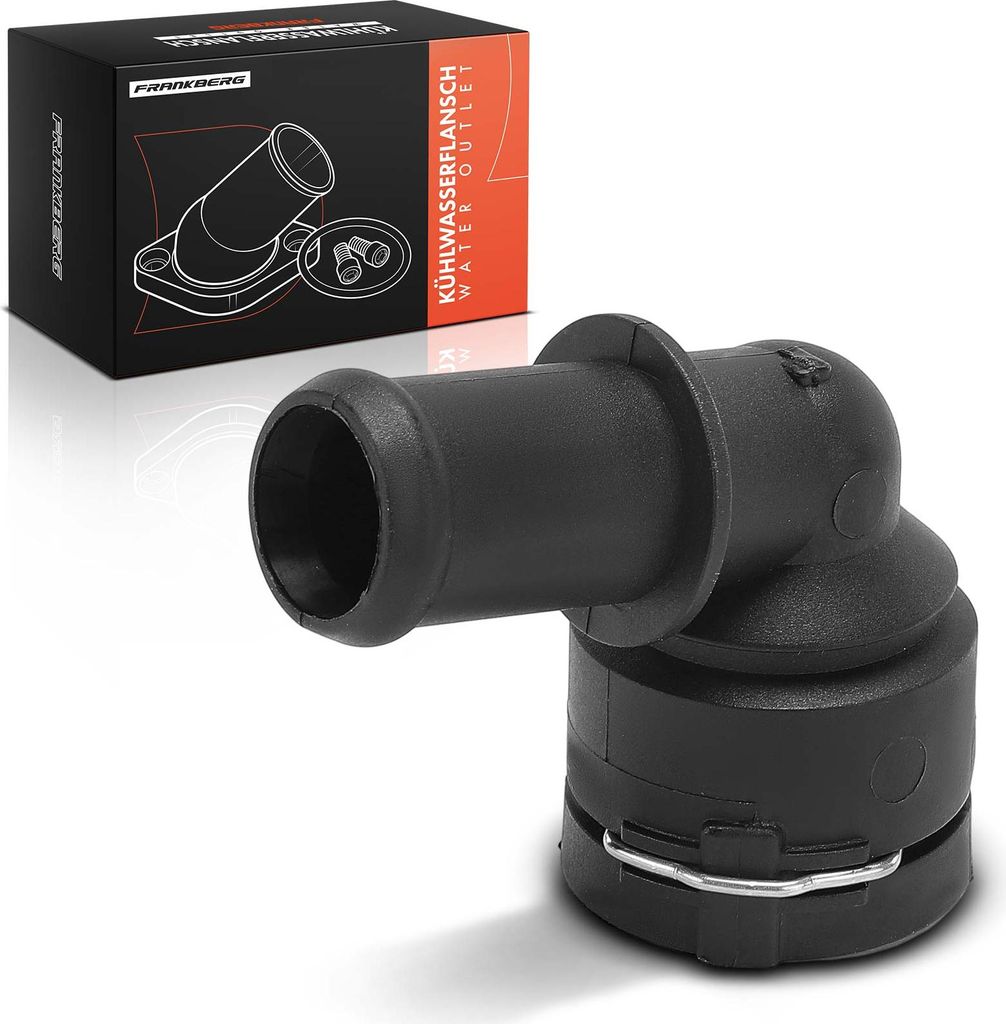 Frankberg 1x Kühlmittelflansch Wasserauslass für VW Passat Bora Touran Audi A3 Seat Alhambra