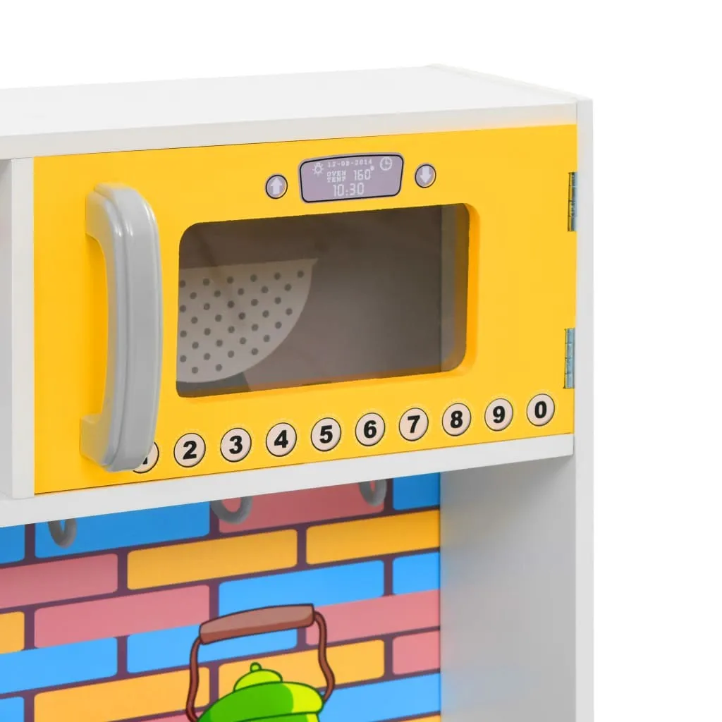 Cuisine de jeu robuste en MDF multicolore 80 cm pour petit chef - 9