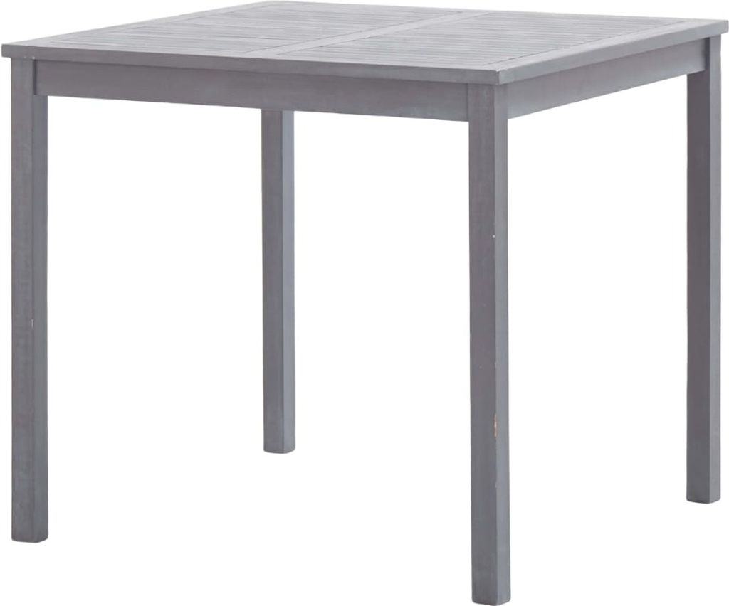 vidaXL Tavolo da giardino grigio 80x80x74 cm in legno Immagine del prodotto 