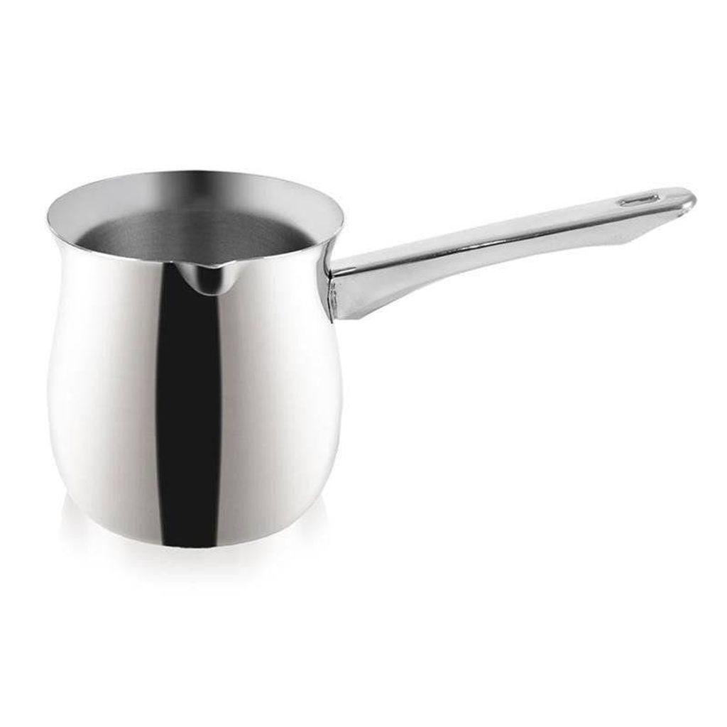 Orion Kaffeekanne Mokka-Maschine Mokkakanne Schmelztiegel für türkischen Kaffee aus Edelstahl 0,6 L