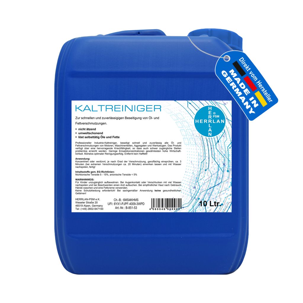 Kaltreiniger 10 Liter professioneller Produktbild 