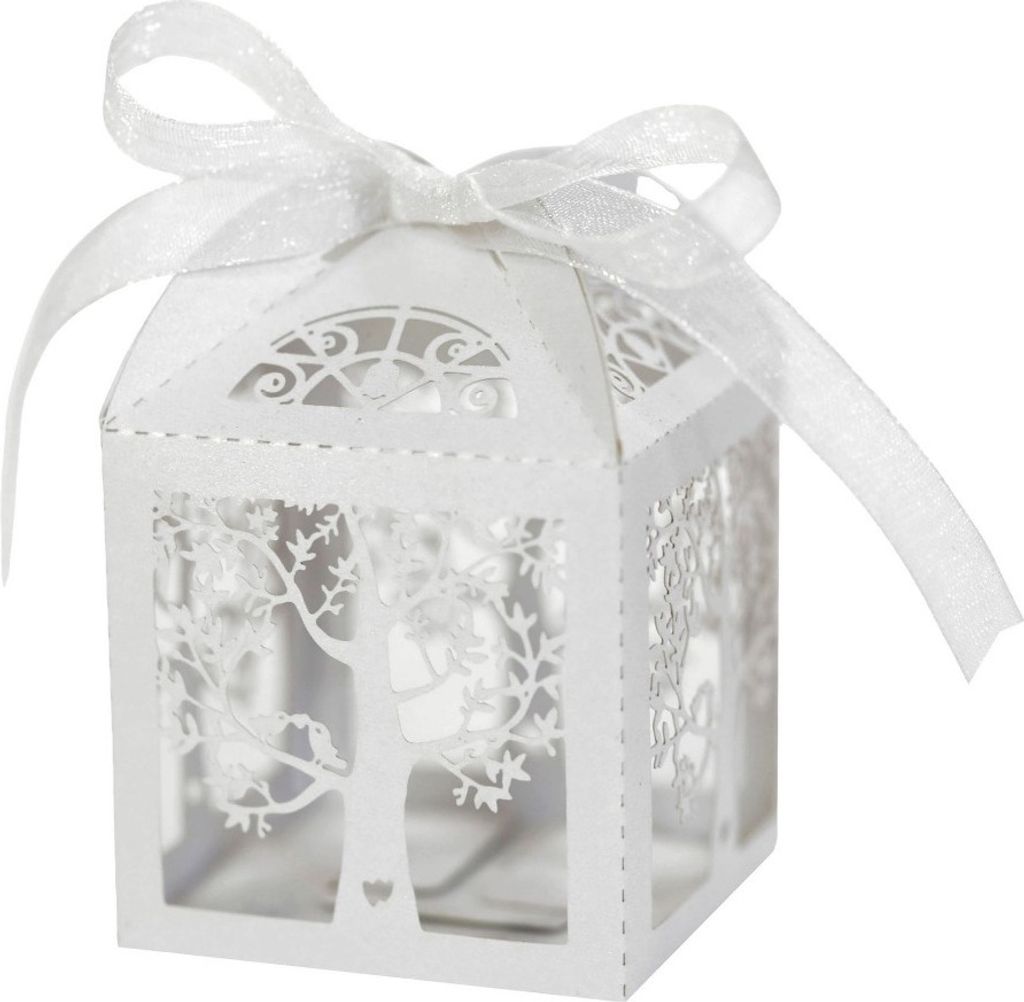 50 Pack Laser Cut Baum Geschenk Boxen Hochzeit Party Favor Boxen Spitze Süßigkeiten Boxen Für Hochzeit Braut Dusche Party Dekoration