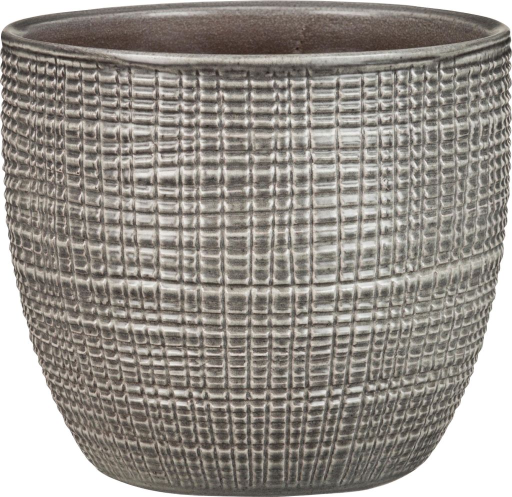 Scheurich Corteza, Blumentopf aus Keramik, Farbe: Pimienta, 15,6 cm Durchmesser, 14 cm hoch, 1,9 l Vol.