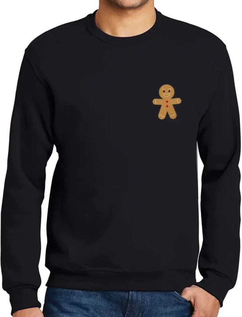 Herren Grafik Sweatshirt mit Aufdruck Kleiner Keks Weihnachten xmas – Little Biscuit Christmas Xmas – Öko-Verantwortlich Vintage Jahrgang Lang...