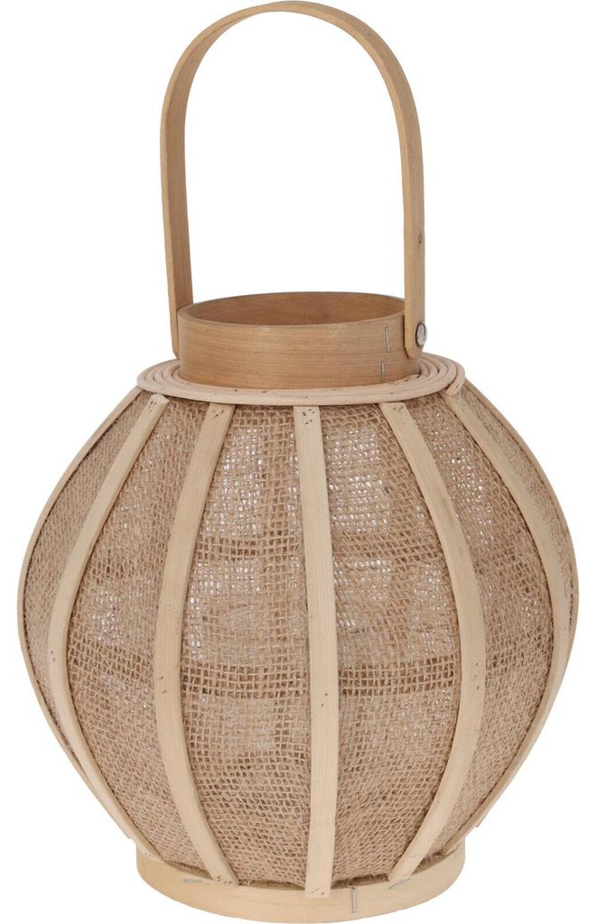 Rattan-Kerzenlaterne für den Außenbereich, 23 cm Produktbild 