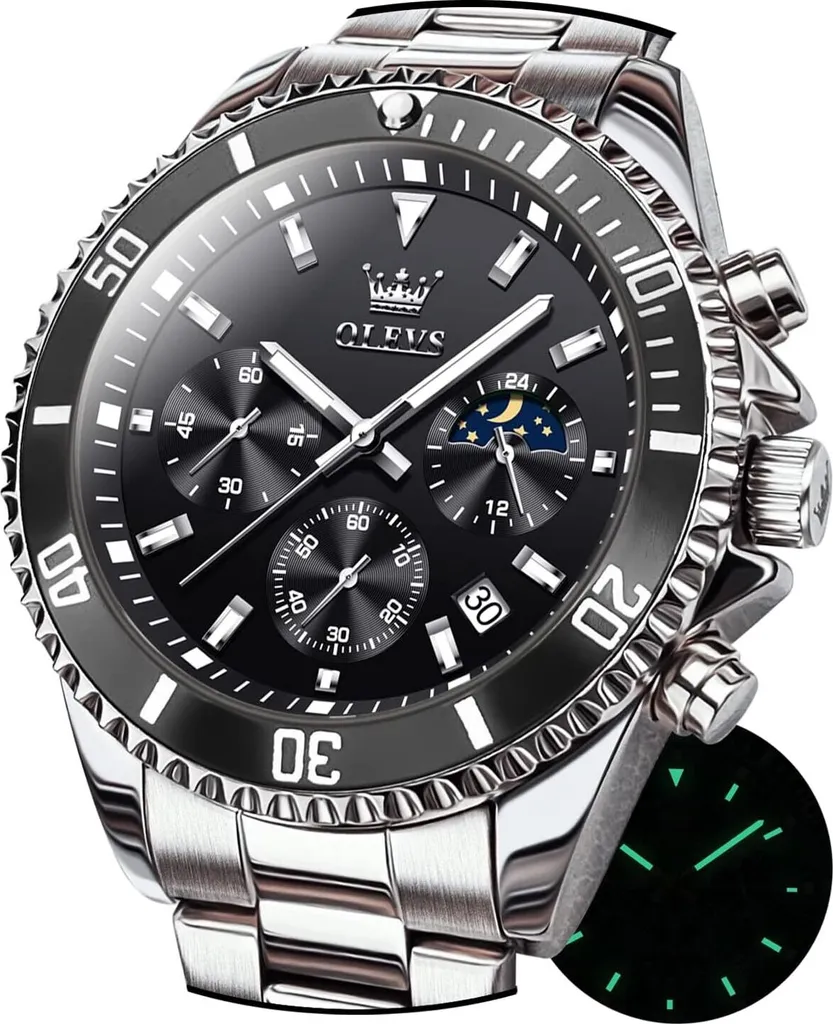 Orologio Uomo Business Acciaio Bicolore - Quadrante Verde Analogico