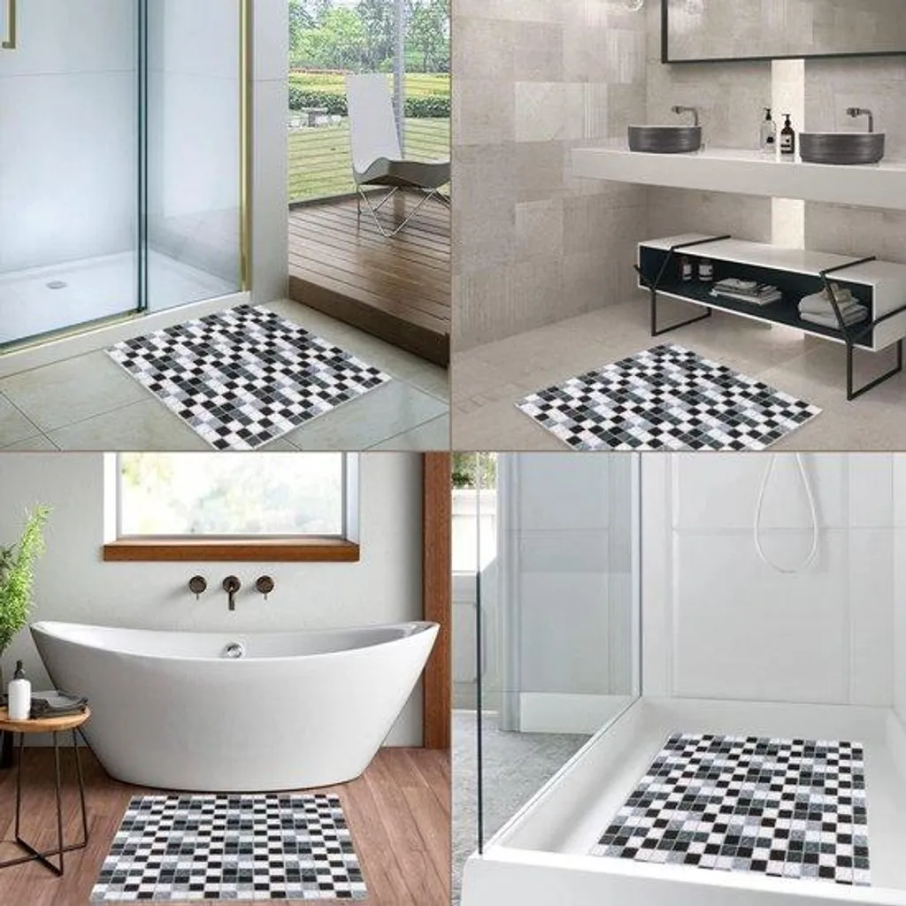 Tapis de douche antidérapant sécurisé pour senior et enfant en PVC