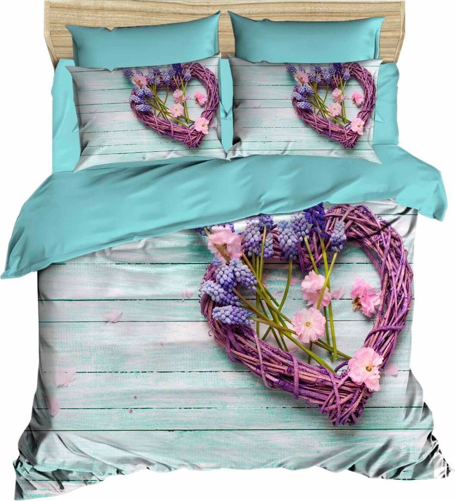 L'Essentiel Linge de Maison, 189, Doppel-Bettbezug-Set, 100 % POLYESTER-MICROSATIN, Türkis, 200 x 220 cm