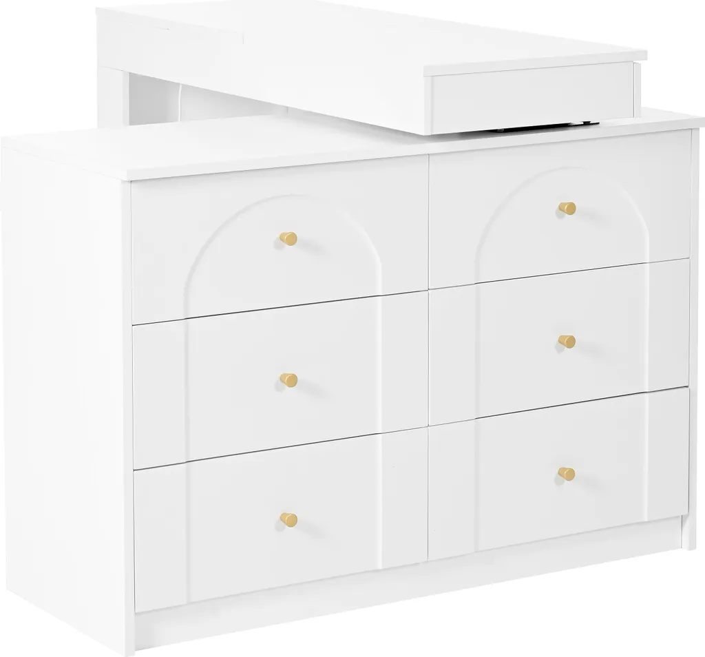Table de Maquillage Pivotante avec Miroir LED - Coiffeuse Blanche Chic - 3
