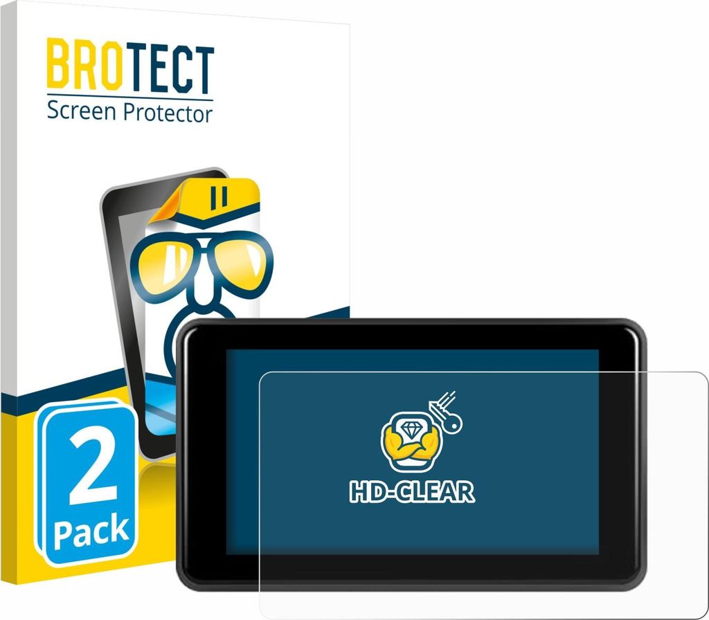 2x Für Vechtel Motorrad Carplay 5" Schutzfolie BROTECT Displayschutz Display Schutz Folie Klar Transparent