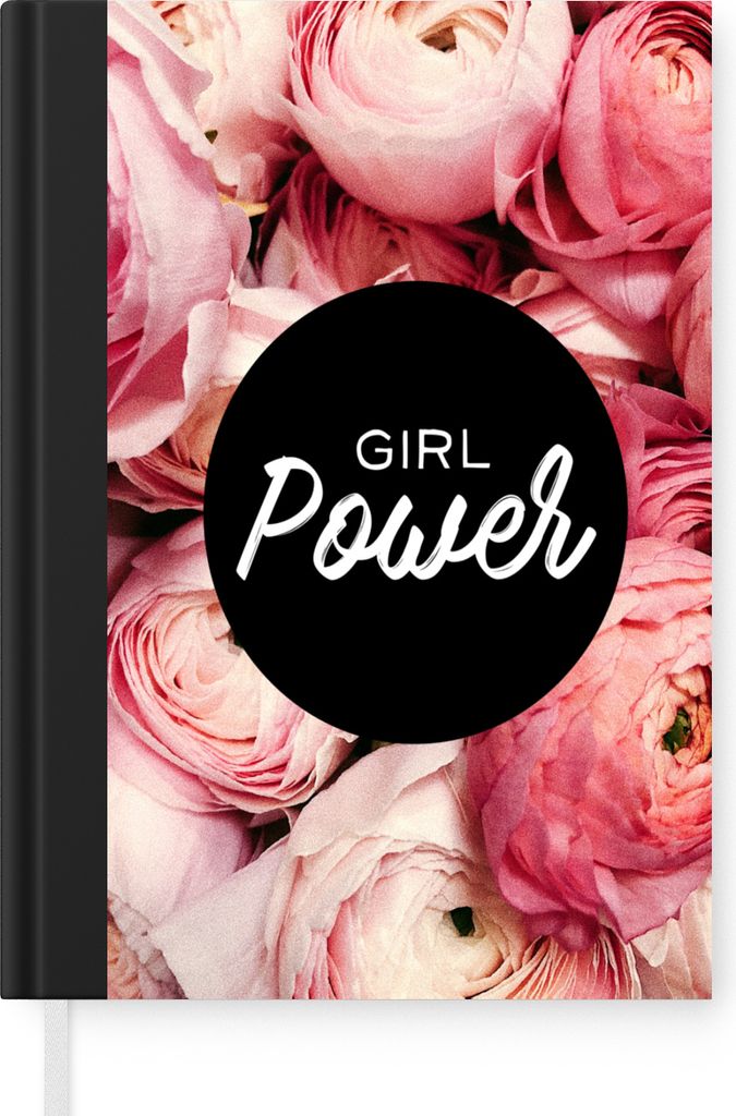 MuchoWow Notizbuch Tagebuch Haushaltsbuch Notebook A5 Sprichwörter - 'Girl power' - Zitate - Notizblock - Notizheft - Notebook - Schreibblock - ...