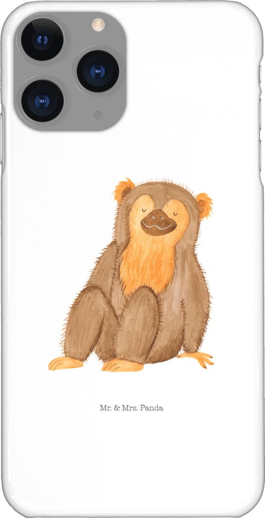 Mr. & Mrs. Panda Iphone 11 Pro Handyhülle Affe - Weiß - Geschenk, Handy Case, Äffchen, Afrika, Premium Kunststoff, Liebe, Affen, Respekt, Motiva...