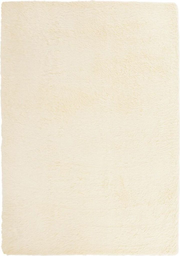 vidaXL Teppich Shaggy Hochflor NAVARRA Creme 120x170 cm Polyester