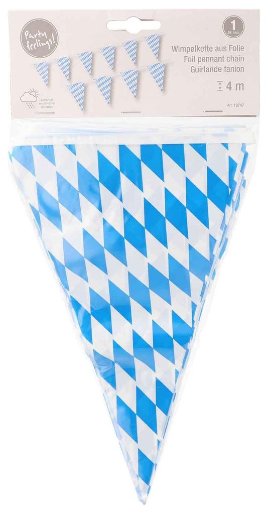 Papstar Wimpelkette Bayrisch Blau Produktbild 