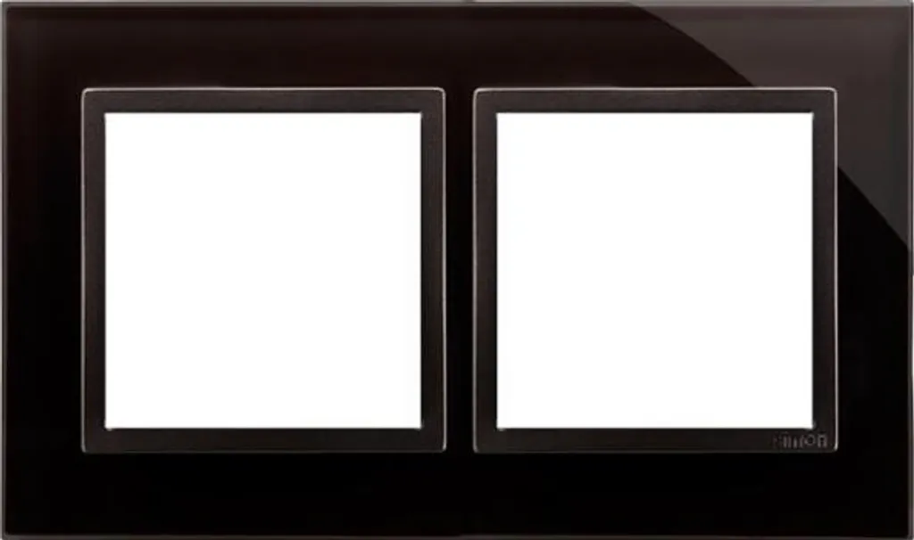 Cadre double en verre SIMON54 NATURE Frozen Lava IP44 pour prises