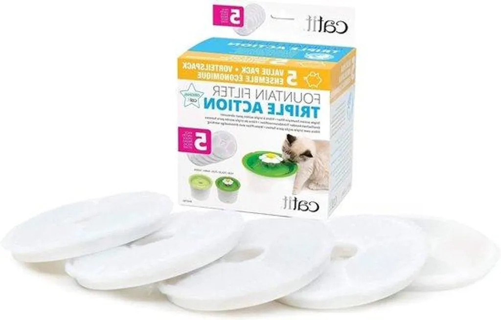Filtres de rechange Triple Action pour fontaine à eau - Lot de 5 unités
