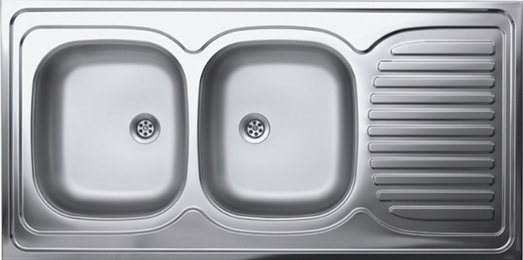 Edelstahl Küchenspüle Einbauspüle Küchen Spüle Spülbecken Einbauspüle 120x60 cm