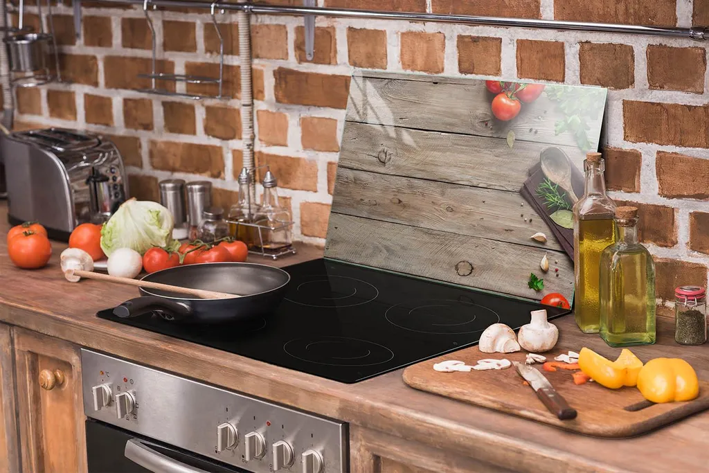 Piastra Di Protezione In Vetro Per Forno 70X52 Legno - 6