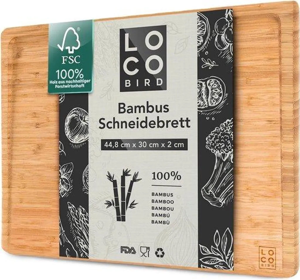 Planche de cuisine antibactérienne en bambou massif contre les bactéries
