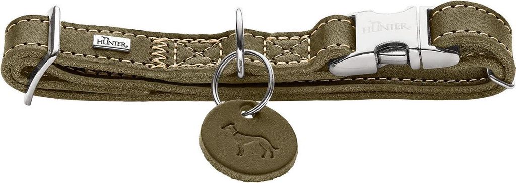Hunter Halsband Aalborg Alu-Strong oliv, Größe: XL / Breite: 2,5 cm