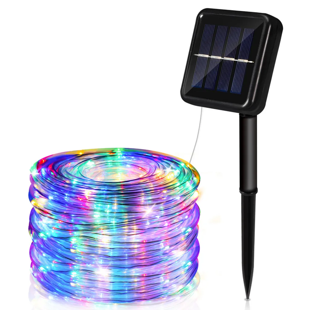 Luci Solari Da Esterno KINGCOO, 100 LED Viola Con Telecomando, Filo Di Rame 10m, Impermeabili IP65 Per Giardino E Feste - 3