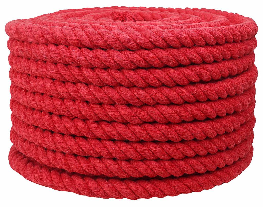 vidaXL Seil Rot 2 x 2 x 10000 cm Baumwolle