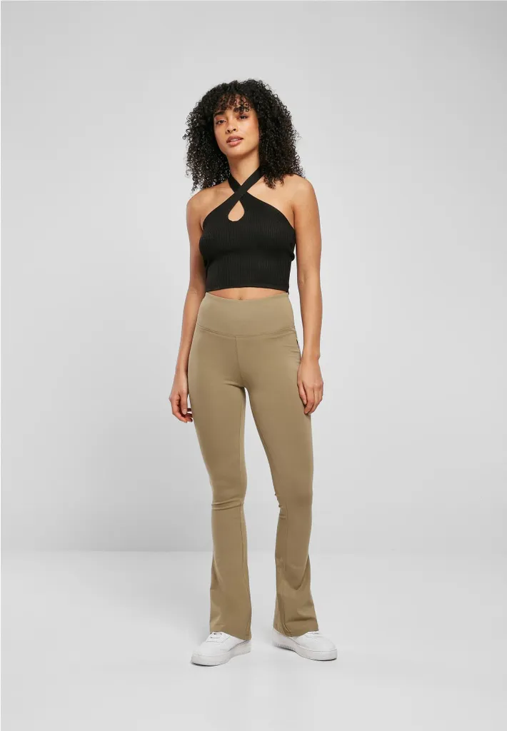 Urban Classics Top Dos Nu Croisé en Maille Côtelée Noir Taille 4XL - 5