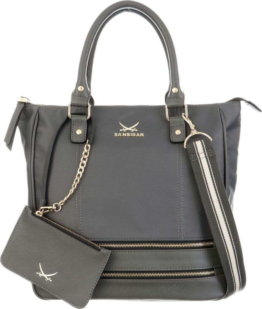 Sansibar Handtasche Schultertasche Shopper Bag Antracite grau
