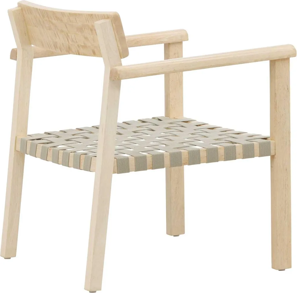 Fauteuil de salon design nature Krois - Siège confortable bois clair - 15