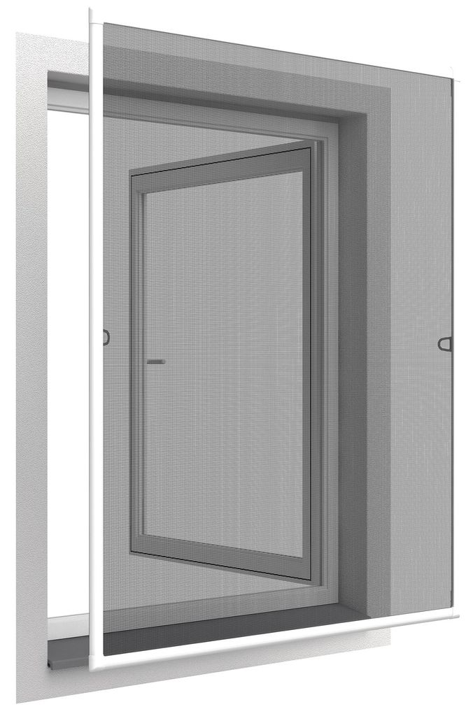 EASY LIFE MAKO Insektenschutz Fenster 120x140 cm Weiß – Fliegengitter mit Aluminiumrahmen – Zuschneidbar, UV-beständig & wetterfest – Fiber...