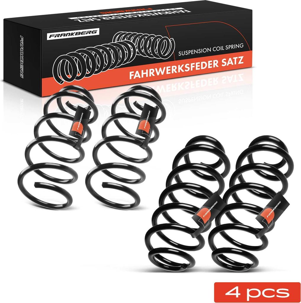 Frankberg 4x Fahrwerksfeder Vorne Hinten für Audi TT 8N3 1.8L 1998-2006