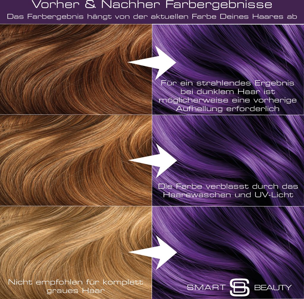 Smart Beauty Amethyst Lila permanentes Haarfärbemittel mit Produktbild 5