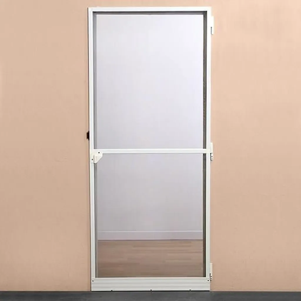 Protection Anti-Moustique pour Porte en Aluminium Blanc et Fibre 220x100