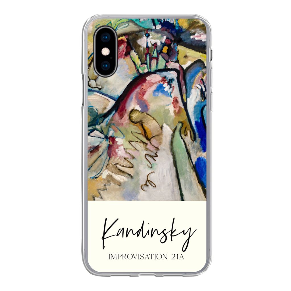 MuchoWow Handyhülle Schutzhülle Hülle für iPhone X Improvisation 21A - Kandinsky - Alte Meister Silikon Softcase Handy Hülle - Handyhülle