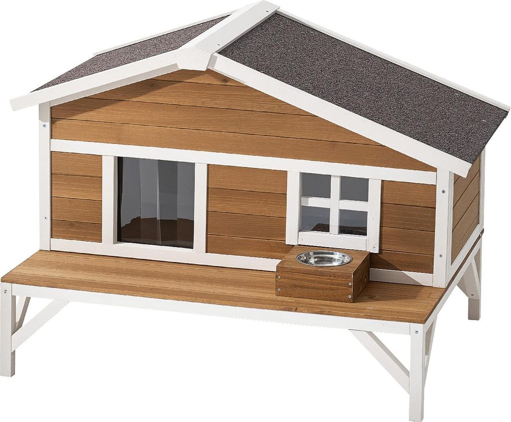 SucceBuy Outdoor-Katzenhaus mit Schaumstoffisolierung, Produktbild 