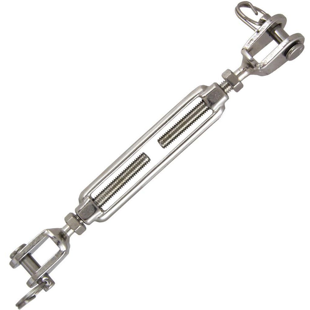 AG-BOX Wantenspanner M12 Gabel/Gabel geschweißt, offen, Edelstahl A4, 1 Stück