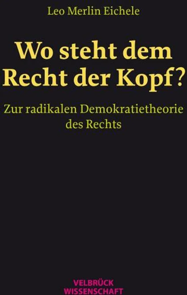 Livre Wo steht dem Recht der Kopf d'introduction au droit allemand