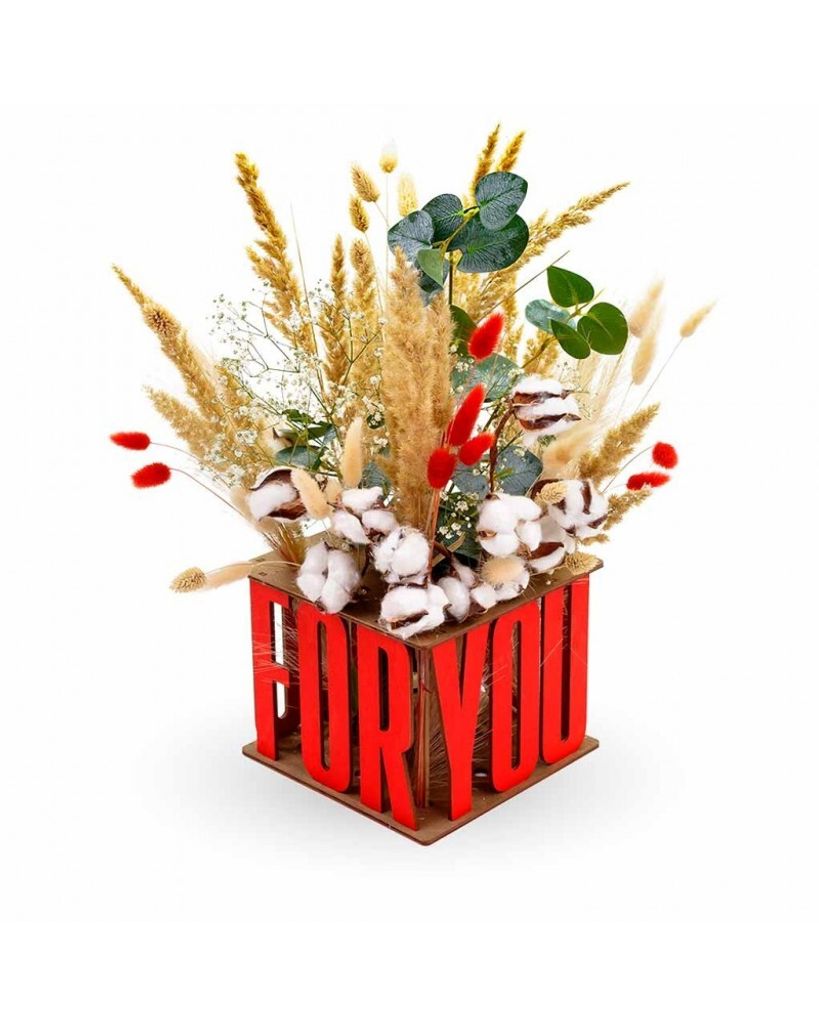 EWA Eco-Wood-Art - 3D-Holzpuzzles für Interieur und Design - Dekovase 'for You' - Souvenir, Geschenk, Küche, Wohnkultur, Interieur - 12 Stück
