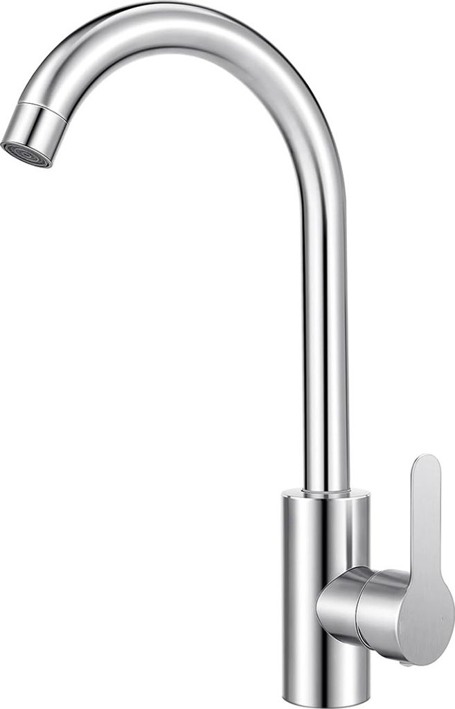 Küchenarmatur aus Edelstahl, Wasserhahn, Küche 360° Produktbild 