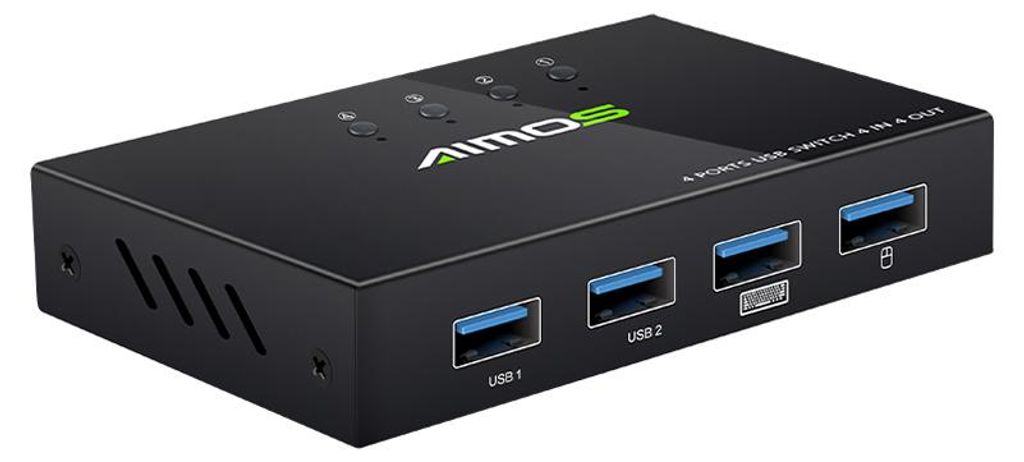 AIMOS AM-404K USB Printer Share Switcher 4 porty Klawiatura Zdjęcie produktu 