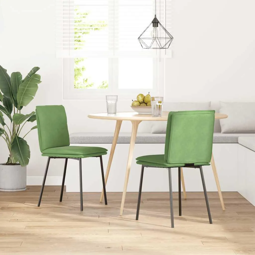 Set 2 Sedie vidaXL Velluto Verde Chiaro: Arredo Moderno e Comfort