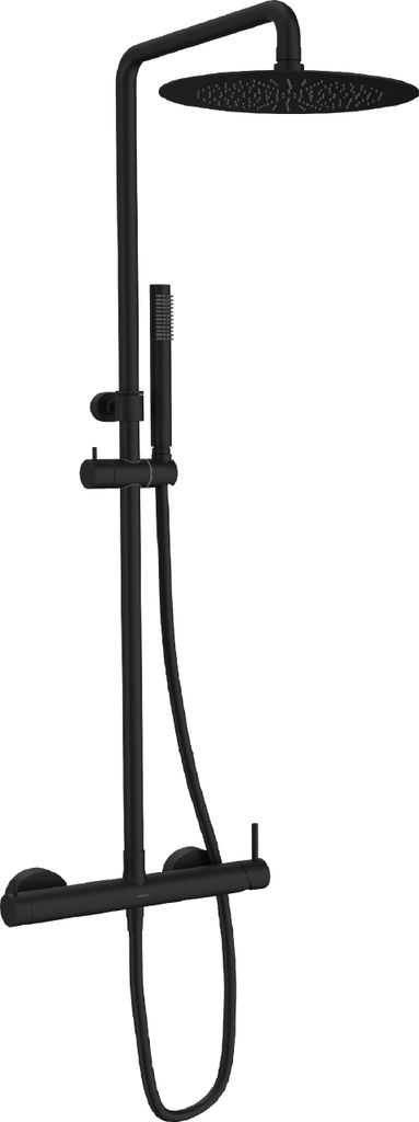 SANYCCES LOOP Einhebel-Rain Duschsystem 25 cm, schwarz matt