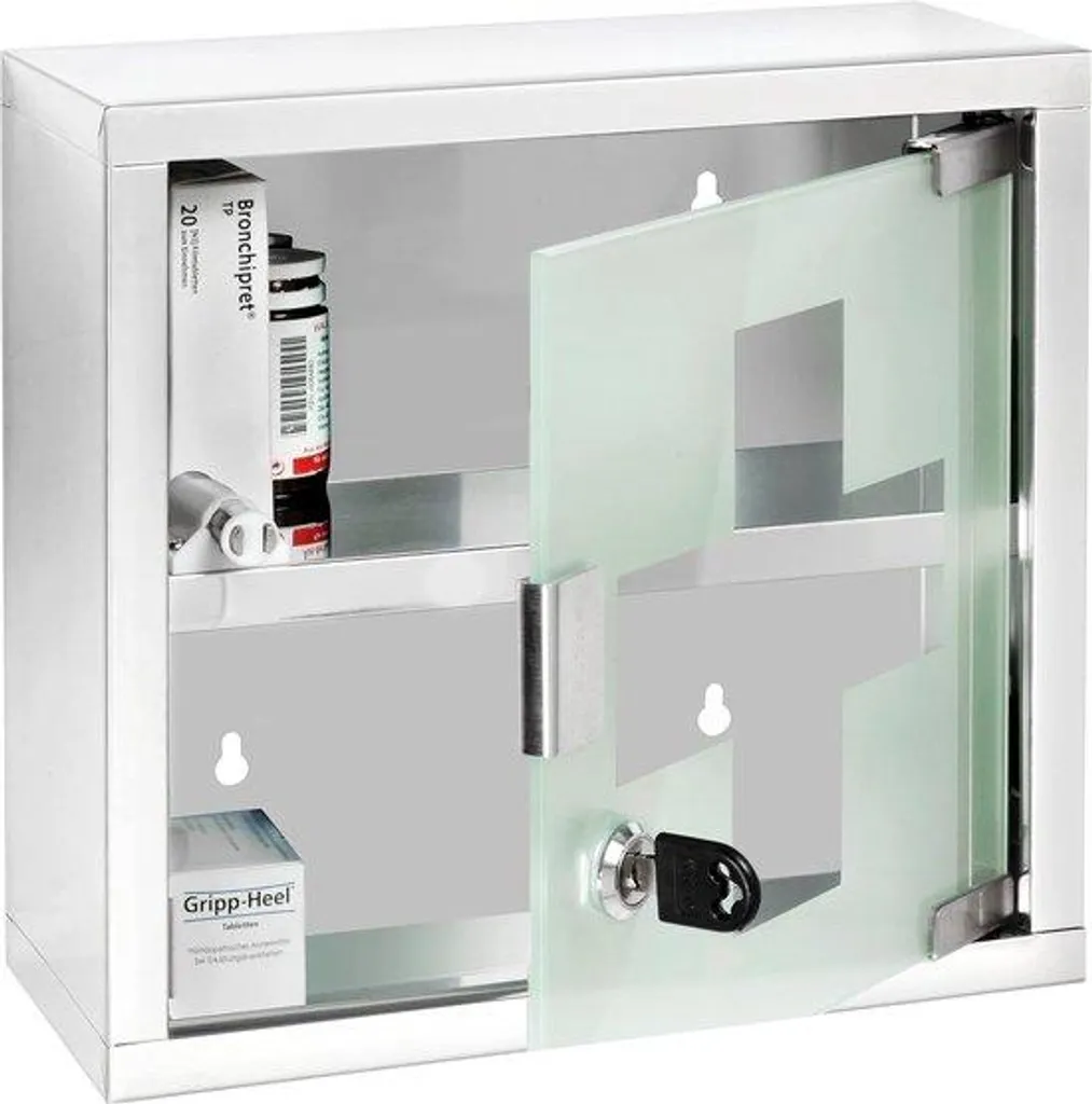 Armoire à pharmacie pour studio et petite salle de bain en inox 25cm