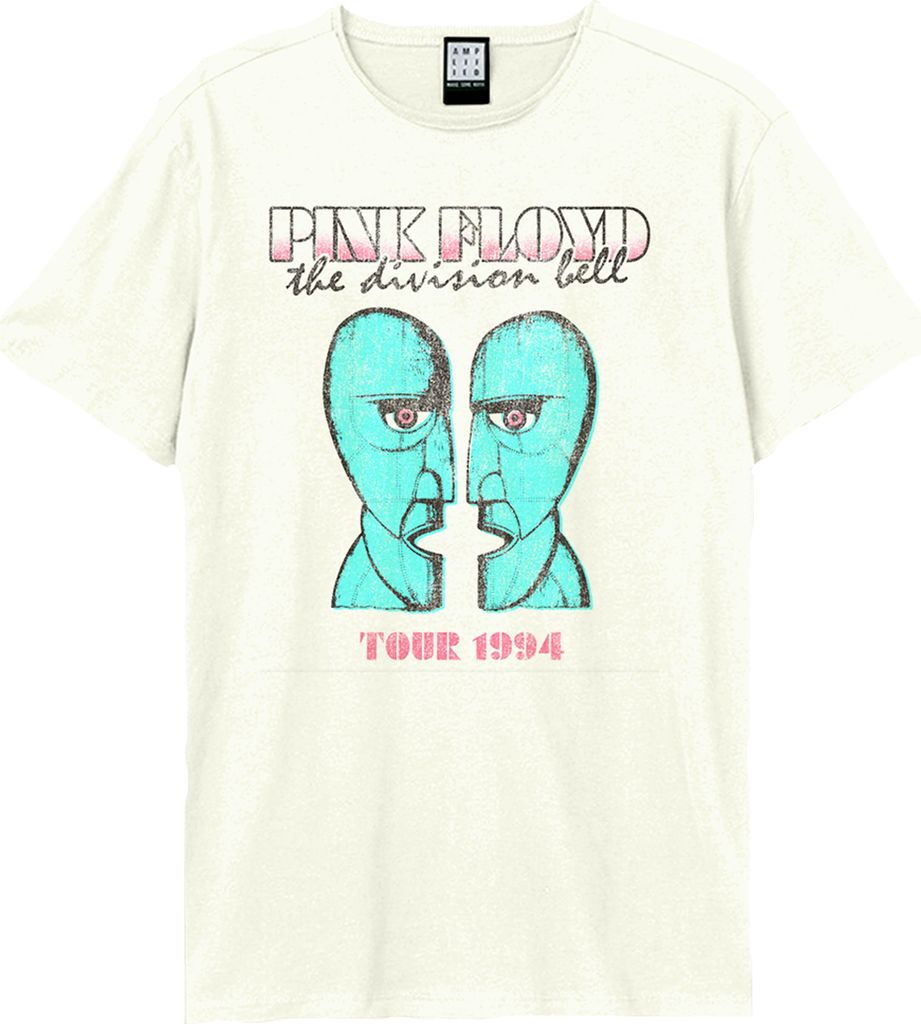 Amplified - "The Division Bell Tour 1994" T-Shirt für Herren/Damen Uni GD2244 (S) (Altweiß)