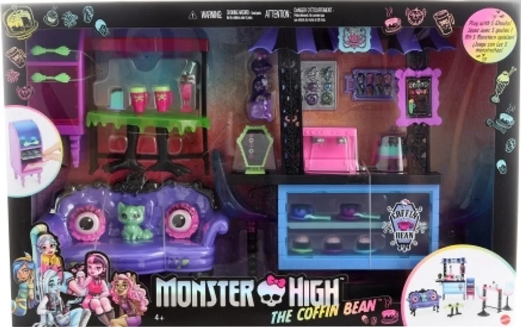 Café du Cercueil Monster High avec Mobilier Gothique et 20 Accessoires