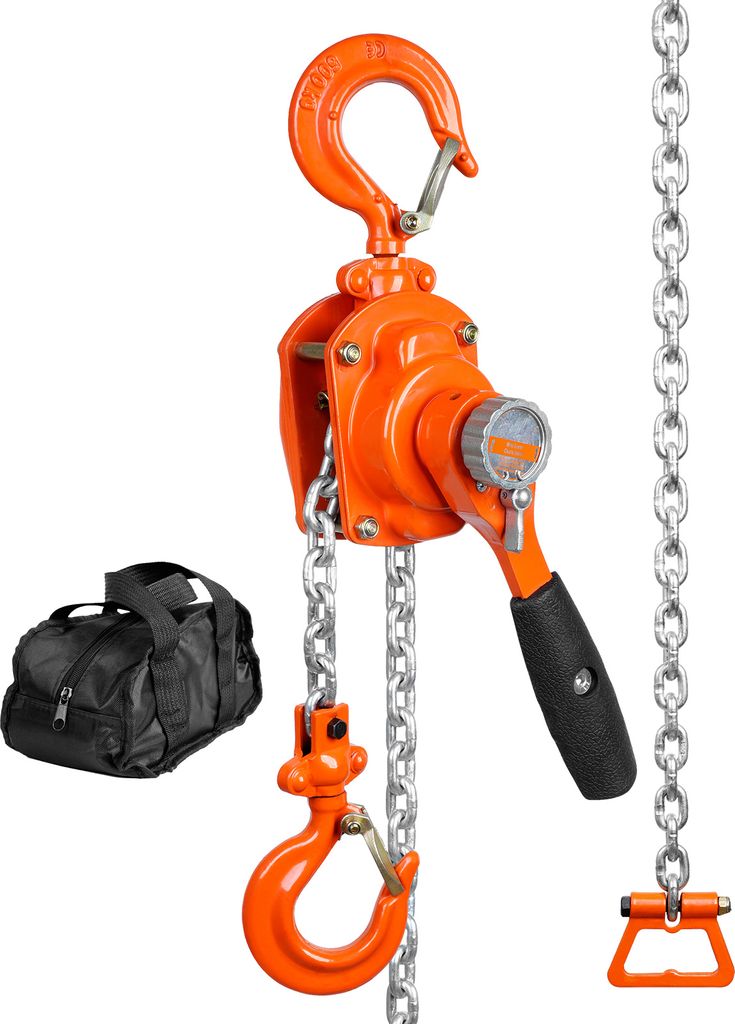 SucceBuy 1/2 Ton Handhebel Kettenzug, 1100 lbs Kapazität 10 FT, G80 verzinktem Stahl, Weston Double-Pawl Bremse, 360 ° Haken, Auto-Kette führen,...