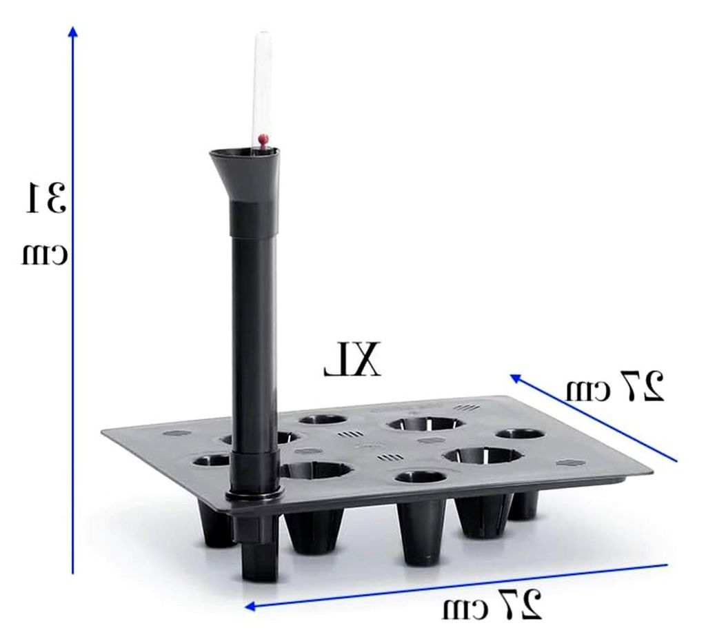 Bewässerungssysteme für quadratische Pflanzgefäße; Pflanzenpflege – Verschiedene Größen (XL - 27 x 27 cm)